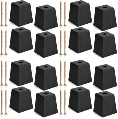 OwnMy 4PCS 3 Inch Plastic Furniture Legs Screw-in Plastic Sofa Couch Legs Replacements, Square Furniture Feet Legs for Coffee Table Chair Bed Risers, Black (Pack of 4) - size: 3 Inch (Pack of 4)