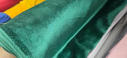 ADFABRIC, Velvet, Medium Weight Upholstery, 59" Wide Luxurious Upholstery Royal Velvet Fabric by The Yard, (Green) - color: Green