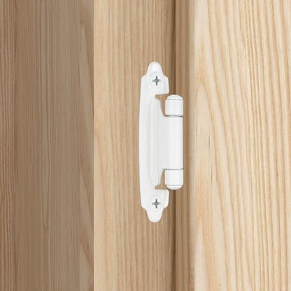 White Cabinet Hinges, 3/8” Inset, 4 Pack - color: White, size: 3/8 Inch Inset