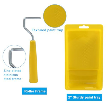 Litoexpe 2" Mini Paint Roller Kit with 6 Covers