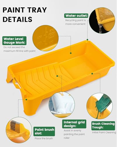 Voomey 11 Pack 4 Inch Paint Roller Kit, Mini Paint Roller Kit - size: 4 Inch Mini Paint Roller Kit 11 Pack
