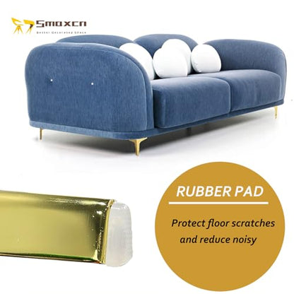 7 inch /18cm Shiny Gold Metal Furniture Legs Set of 4 - color: Shiny Gold, size: 7 inch