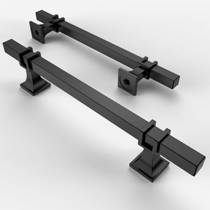 Asidrama 10 Pack 5 Inch(128mm) Matte Black Kitchen Cabinet Handles, Cabinet Pulls Kitchen Cabinet Hardware for Cupboard Drawer Pulls - color: Matte Black, size: 5" Hole Center