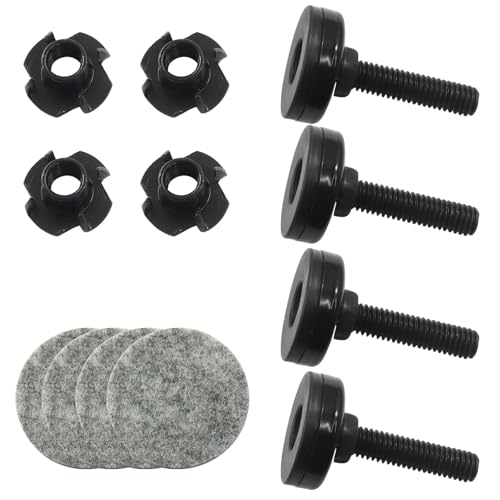 8 Pack Adjustable Leveling Feet - color: Black(8 Pack)