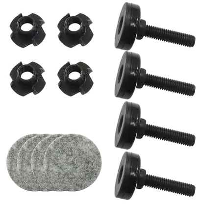 8 Pack Adjustable Leveling Feet - color: Black(8 Pack)