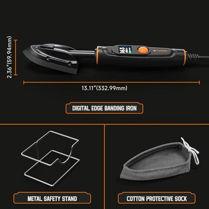 Digital Edge Banding Iron with LCD Screen | Extra-Long 8.2 ft Cord | Adjustable Temperature for Woodworking, Veneer & Crafts, RC Hobbies