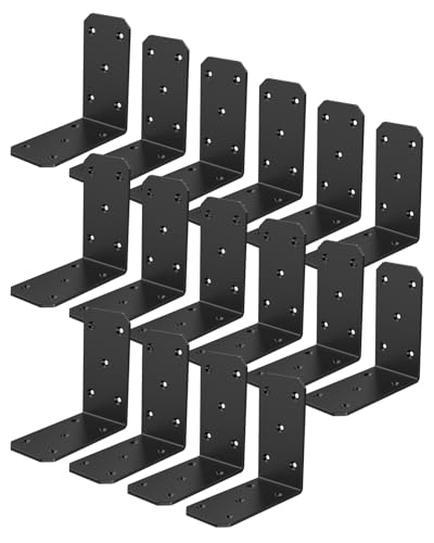 5"×5"×2.5" Corner L Brackets, 90 Degree Corner Brace, Black-16PCS - color: Black-16PCS