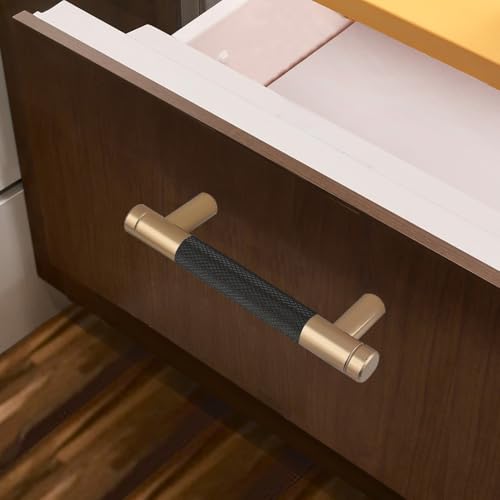 12 Pack 3 Inch 76 mm Bronze and Black Barrel Cabinet Pulls Cupboard Aluminum Handles Drawer Pull Cabinet Handles - color: Bronze and Black, size: 3 Inch