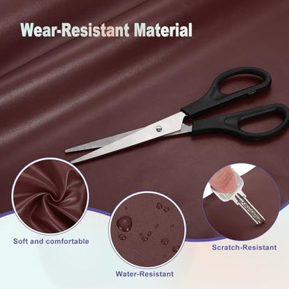 PATIKIL PU Faux Leather Fabric Nappa Grain 0.4 Yards Length 54"x14"x0.04" Soft Synthetic Leather Material Sheets 1mm Thick for Bags DIY Crafts, Dark Brown - color: Dark Brown, size: 54"x14"x0.04"