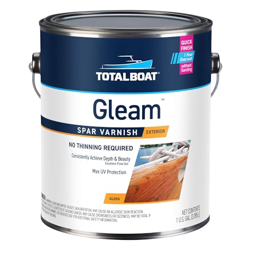 TotalBoat Gleam Marine Spar Varnish for Boats & Outdoor Wood - Gloss Gallon - color: Gloss, size: Gallon