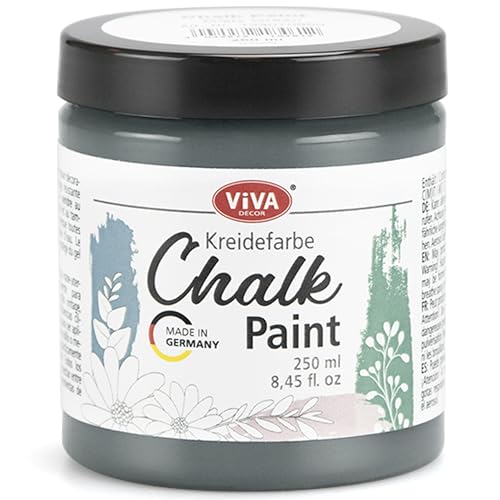 Viva Decor Chalk Paint (Shadow Grey) 8.45oz - Featuring a Chalky & Matte Finish, this paint is perfect for crafting Shabby Chic & Vintage looks on wood furniture and decor pieces - color: Shadow Grey