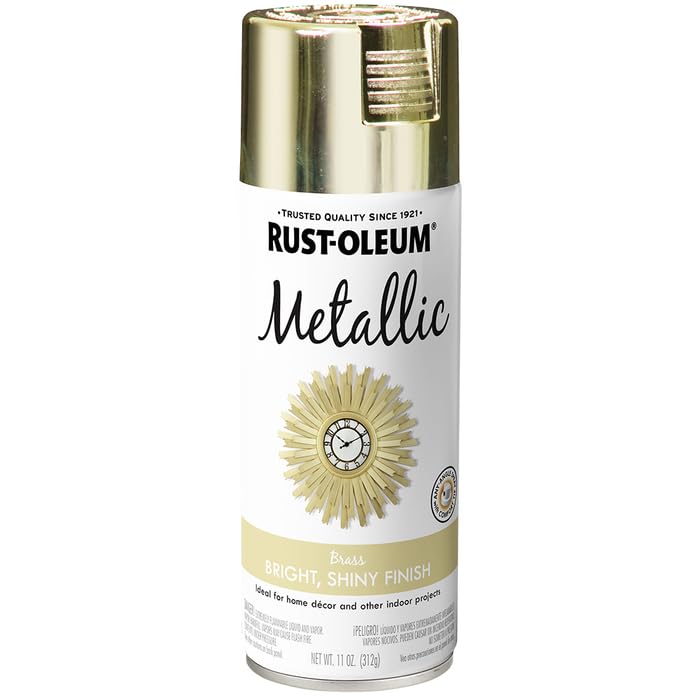 Rust-Oleum Metallic Brass Spray Paint - color: Brass, size: 11 Ounce (Pack of 6)