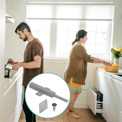 Cabinet Push Open Hardware, Jiayi Strong Spring Magnetic Cabinet Latches, Large Drawer Opener Release Pop Out Touch Latch Push Close for Kitchen Drawer Door Magnets Catch Closure (Gray, 8 Pack) - size: 8 Pack