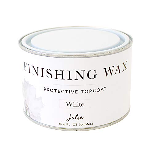 Jolie Finishing Wax - Protective topcoat Paint - Use on interior furniture, cabinets, walls, home decor and accessories - Odor-Free, Non-Hazardous - White - 500ml - color: White, size: 500 ml