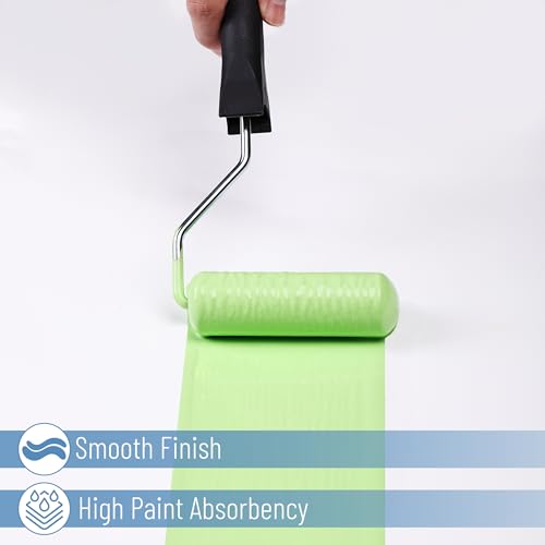 Bates- Foam Paint Roller Kit, 4 Inch, 6 Pack High-Density Foam Covers