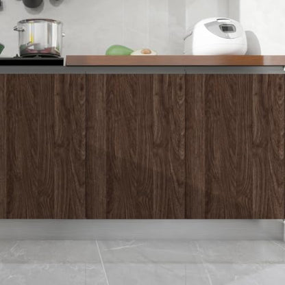 Dark Brown Wood Wallpaper 11.8"x472"Wood Contact Paper Peel and Stick Wallpapers Waterproof Self-Adhesive Vinyl Wallpaper Film for Furniture Countertops Cabinets - color: Dark Brown, size: 11.8" x 472"