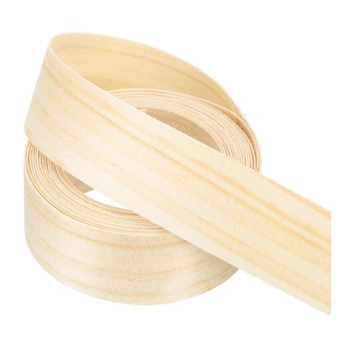 PATIKIL Pine Edge Banding, 1 Inch x 10 ft Wood Veneer Tape Pre-glued Flexible Plywood Edge Banding with Hot Melt Adhesive for Furniture Restoration - color: Pine, size: 1 Inch x 10 ft