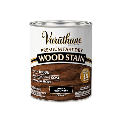 Varathane Premium Fast Dry Dark Walnut Wood Stain - color: Dark Walnut, size: 1 Quart (Pack of 1)