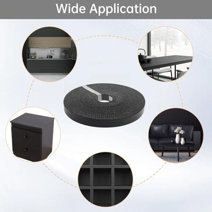 Melamine Edge Banding 3/4in*164ft 1.9cm*50M Black Hot Melt Shelf Adhesive - size: 3/4 inch * 164 ft (1.9 cm * 50M)