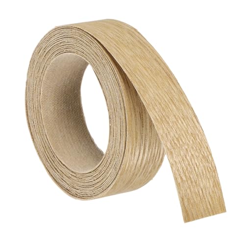 uxcell 3/4 Inch x 10ft Wood Veneer Edge Banding, Pre-Glued Flexible Ash Edging Strips, Iron on with Hot Melt Adhesive Wood Tape for Cabinet Repair and Furniture Restoration - size: 3/4 Inch x 10ft