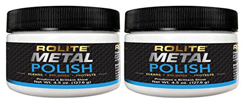 Rolite - RMP45z2PK Metal Polish Paste - Industrial Strength Scratch Remover and Cleaner, Polishing Cream for Aluminum, Chrome, Stainless Steel and Other Metals, Non-Toxic Formula, 4.5 Ounces, 2 Pack - size: 4.5oz, style: 2 Pack
