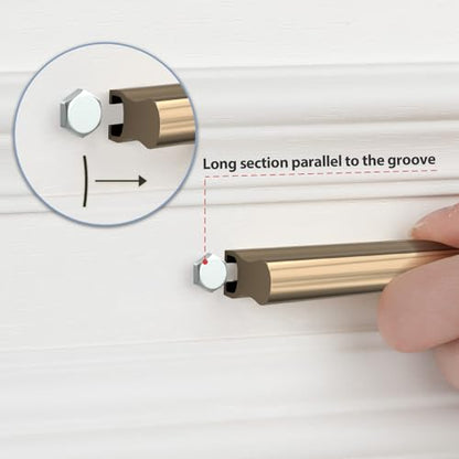 Peaha 10 Pack Adjustable Champagne Bronze Cabinet Pulls Overall Length 4" - color: Champagne Bronze, size: 1"-4"(25mm-102mm)