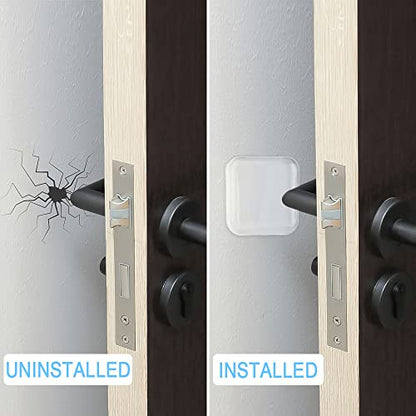 12 PCS Door Stopper Wall Protector, Clear Square - size: 4 cm Square (12 pcs)