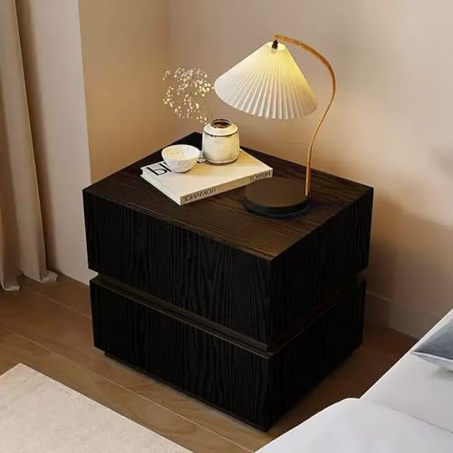 Abyssaly Black Wood Grain Contact Paper Peel and Stick Wallpaper Vinyl Wrap - color: Black, size: 17.7" x 118"