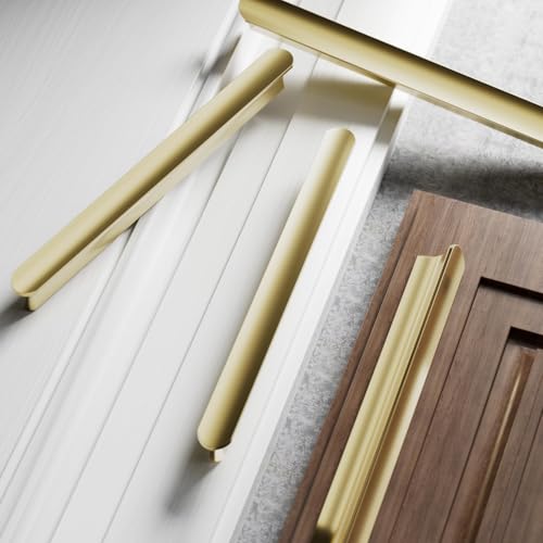 Cobbe 10 Pack Champagne Bronze Cabinet Pulls 5 inch (128mm) Hole Centers Gold Kitchen Cabinet Handles Drawer Pulls Dresser Handles Cabinet Door Handles Cabinet Hardware - color: Gold 10 Pack, size: 5" hole center spacing