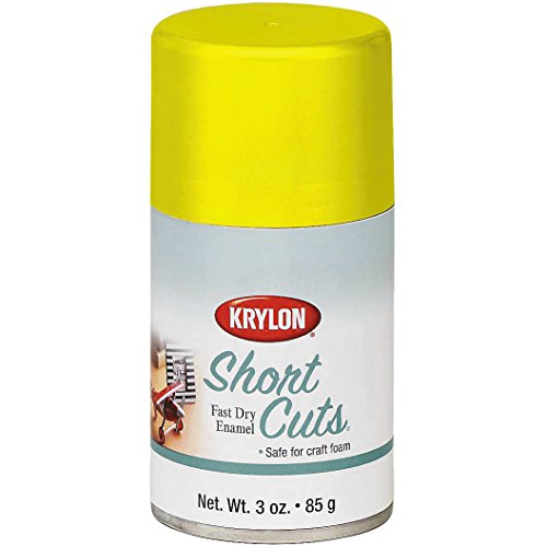 Krylon Short Cuts 3 Oz. High-Gloss Enamel Spray Paint, Sun Yellow - 1 Each - color: Sun Yellow, style: Aerosol