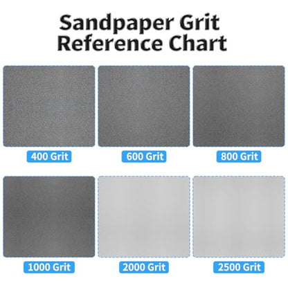 12 Pcs Detail Sander Sandpaper, 2500 Grit Triangular Sandpapers - size: 2,500 Grit