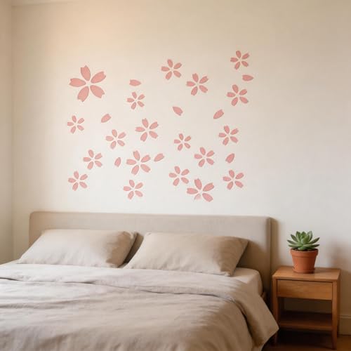 TIAMECH A4 Reusable Simple Cherry Blossom Stencil for Painting - style: Simple Cherry Blossom