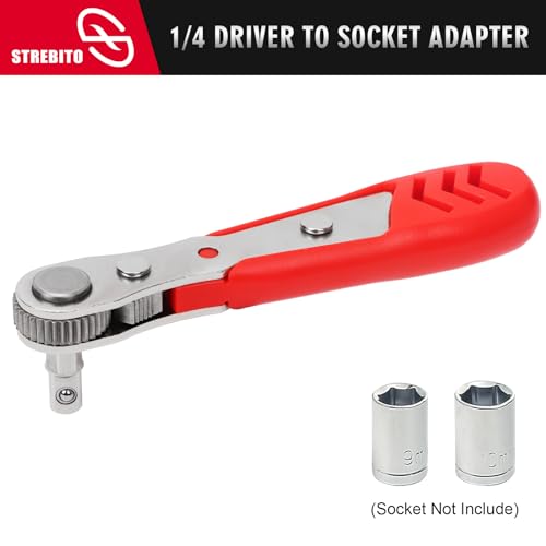 STREBITO Right Angle Screwdriver Low Profile, 26 Piece Small Ratchet Set - color: 26 in 1 With Zipper Pouch