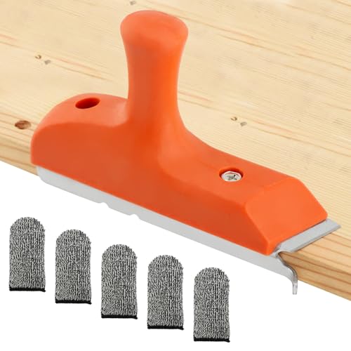 3-in-1 Edge Band Trimmer Set, Edgebanding Banding Tool with Dual-Radius Specification for 1.5" & 2", Woodworking Edge-Cutter Tool with 5 Finger Cots for Veneer on Straight, Curved