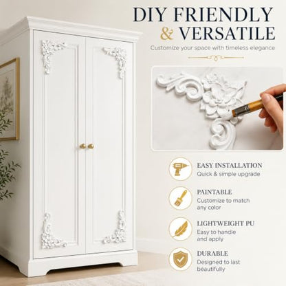 Corner Wall Molding Kit, 6.30 × 6.30 in 8pc
