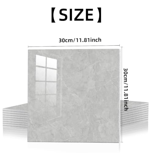 Chejiaye Peel and Stick Backsplash Tiles 10-Pack - White Geometric Self-Adhesive PVC Wall Panels, Waterproof Kitchen Backsplash Stick on Tile for Kitchen,Bathroom, Laundry Room Walls,Gray(11.8"x11.8") - color: Gray, size: 11.8" x 11.8" x 10Pack