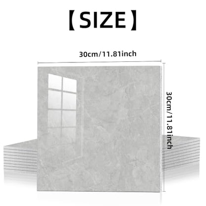Chejiaye Peel and Stick Backsplash Tiles 10-Pack - White Geometric Self-Adhesive PVC Wall Panels, Waterproof Kitchen Backsplash Stick on Tile for Kitchen,Bathroom, Laundry Room Walls,Gray(11.8"x11.8") - color: Gray, size: 11.8" x 11.8" x 10Pack