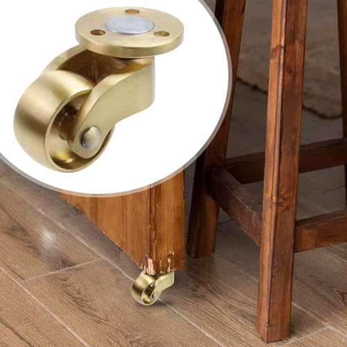 Semetall 1-Inch Solid Brass Swivel Caster for All Floor Mat Set of 4 - style: A-163