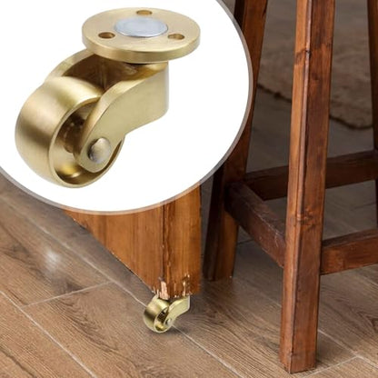 Semetall 1-Inch Solid Brass Swivel Caster for All Floor Mat Set of 4 - style: A-163
