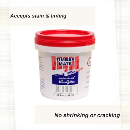 Timbermate Wood Filler Water Based, 4 Pounds, Alder