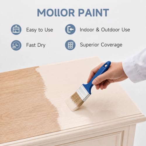 Matte Wood Furniture Paint, Cream White, 16 Fl Oz with Tools - color: Cream White, size: 16 Fl Oz (Pack of 1)