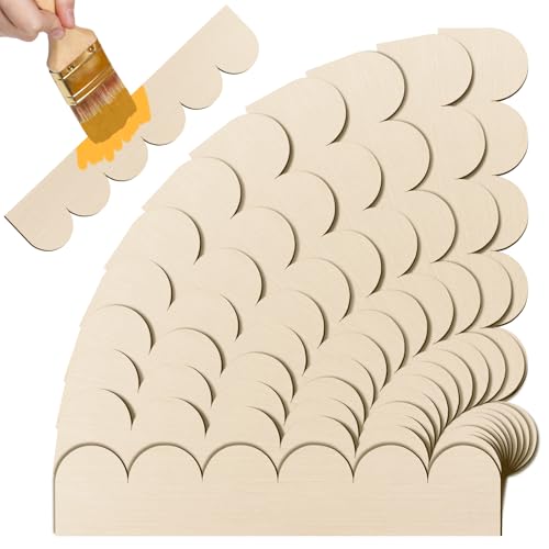 Scalloped Wood Trim Decorative Scallop Trim, 12 Pack - size: 15.74 X 3.15 Inch