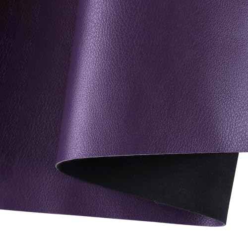 Faux Leather Sheets,Marine Vinyl Fabric,Faux Leather for Crafts. - color: Purple, size: 1/3 Yard