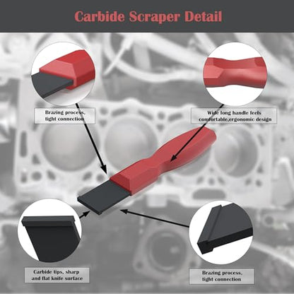 Carbide Scraper, Super Carbide Gasket Scraper for Metal and Automotive, 1-1/4 Inch Carbide Scraper Set (1-Piece) - color: 1/4 inch