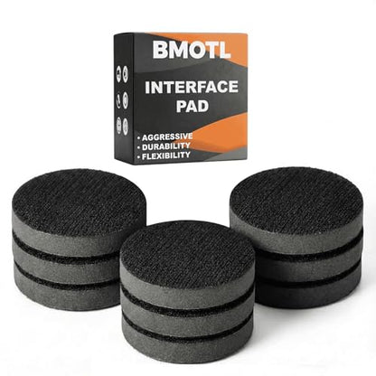 3 Inch Interface Pad: 9 Pack Hook & Loop Foam Sanding Discs Backing Pads Replacement for Mini RO Sander Detail Sanding,Soft Density Sponge Round Cushion Buffer - style: 3" No-Hole Interface Pad