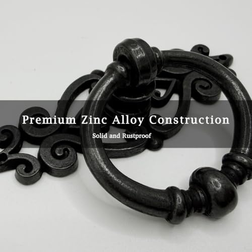 8 Pack Oil-Rubbed Bronze Ring Pulls, Single Hole Cabinet Hardware - color: Oil Rubbed Bronze