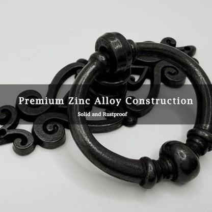 8 Pack Oil-Rubbed Bronze Ring Pulls, Single Hole Cabinet Hardware - color: Oil Rubbed Bronze