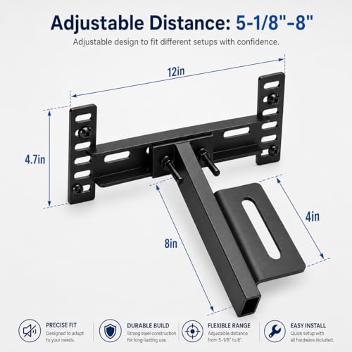 Adjustable Headboard Brackets for Metal Bed Frame w/ Dual Bilateral Plates