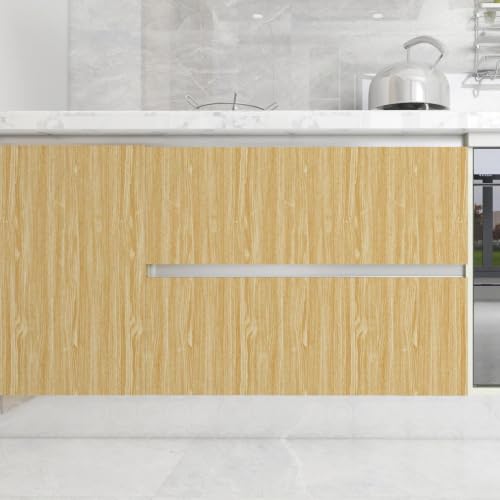 CAX Tan Wood Grain Contact Paper Peel and Stick Wallpaper Kitchen Counter - color: Tan, size: 17.3" x 472"
