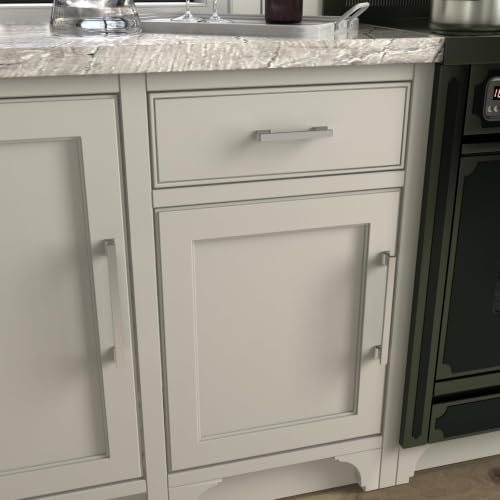 10 Pack 6-1/4 Inch Brushed Nickel Cabinet Pulls Solid Drawer Handles - color: Brushed Nickle, size: 6-1/4 Inch (160 mm) Hole Center